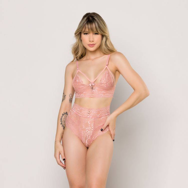 Conjunto De Lingerie Bojo Renda E Mais Clube Ntima