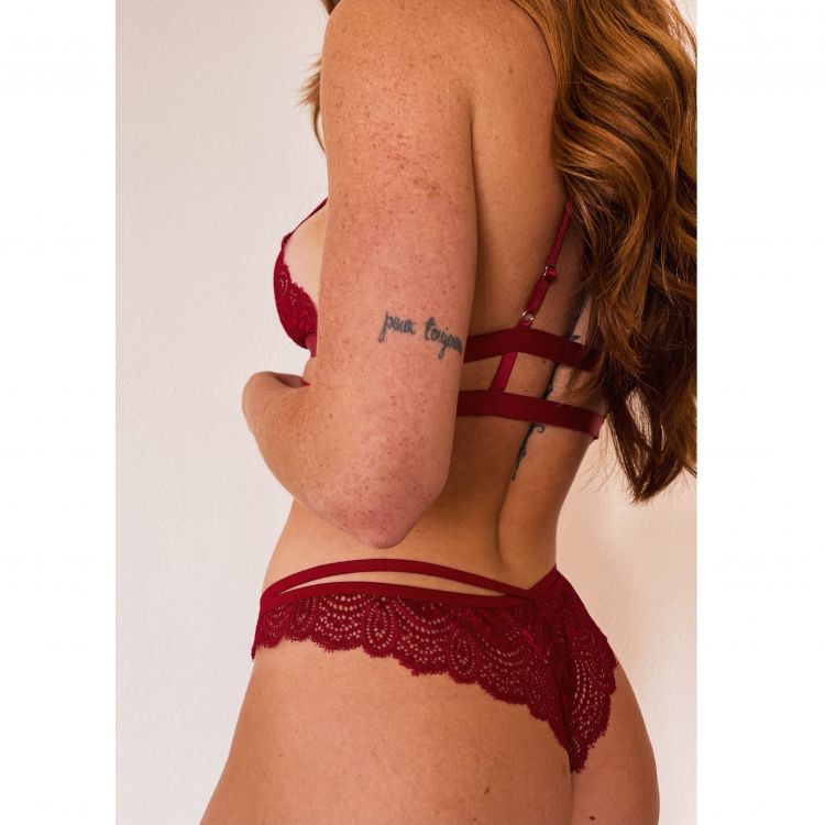 Conjunto de Lingerie Sexy Luxo Strappy Renda Sem Bojo