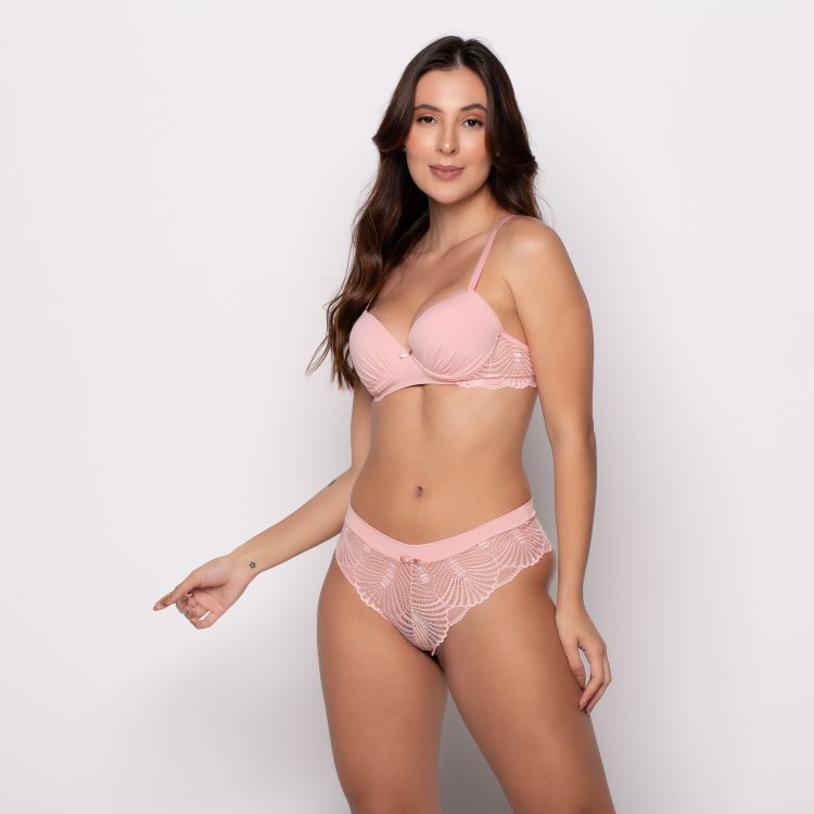 Conjunto Drapeado Micro e Renda