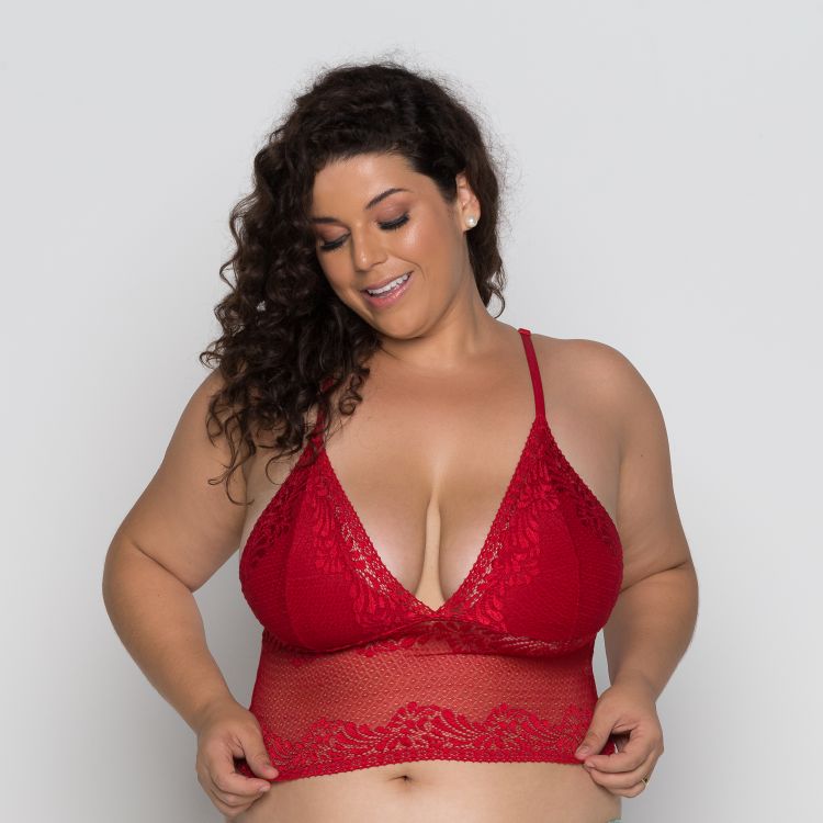 Cropped Plus Size Sem Bojo Renda e Tiras