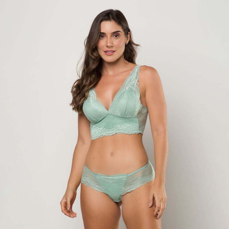 Conjunto Cropped Luxo Bojo Soft em Renda