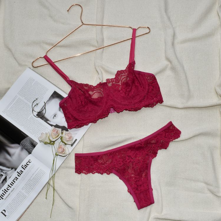 Conjunto Sensually Sem Bojo Com Aro em Renda