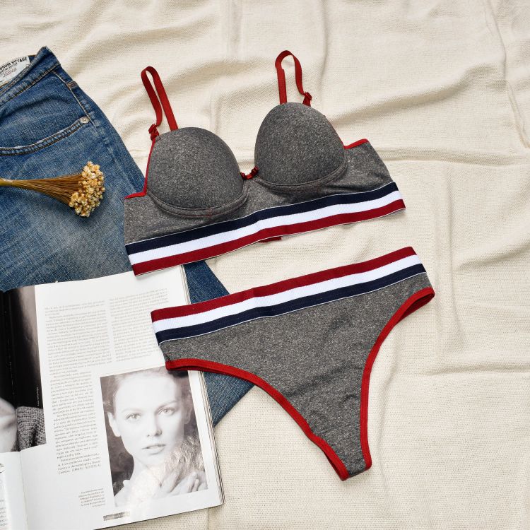 Conjunto de Lingerie com Bojo Microfibra Mescla Conforto
