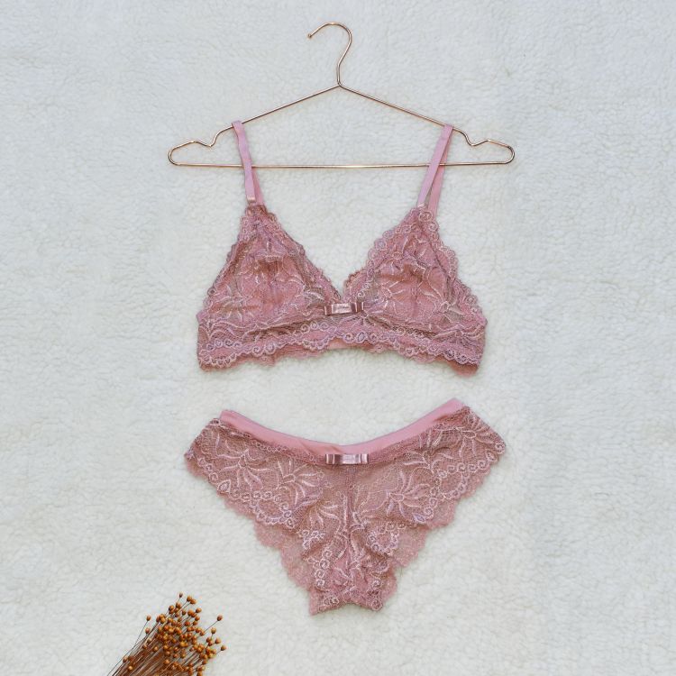 Conjunto Sem Bojo Renda Luxo Caleçon