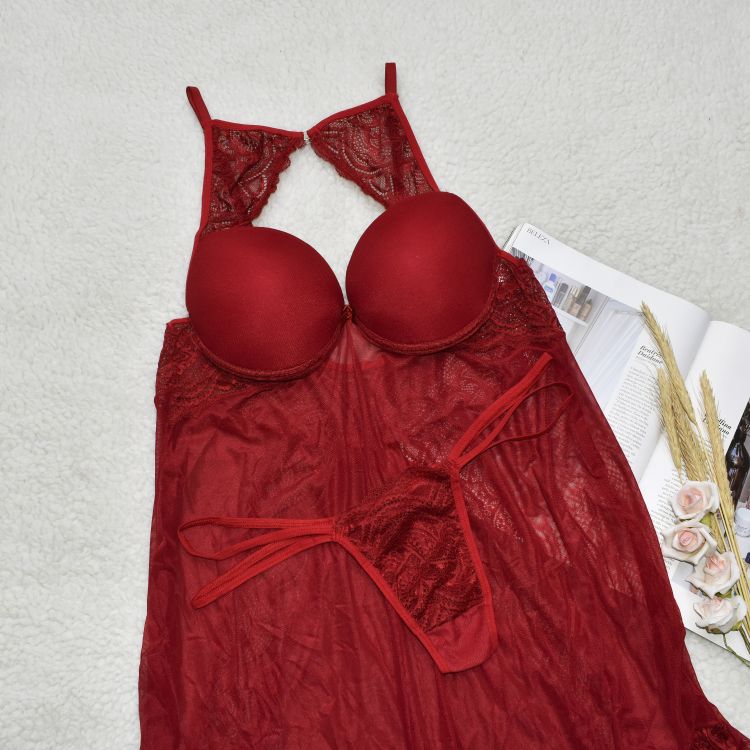 Camisola Sexy Plus Decote Renda