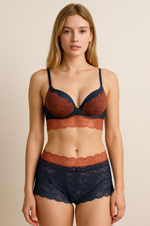 Conjunto Color Black Renda